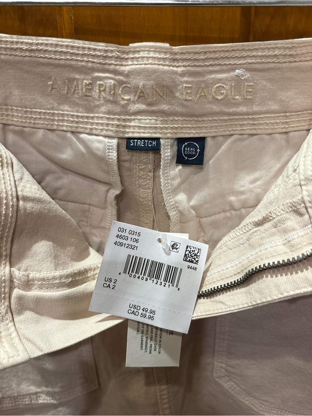 NWT American Eagle Outfitters Women’s Cream Utility Cargo Mini Skirt Size 2 - Picture 3 of 6